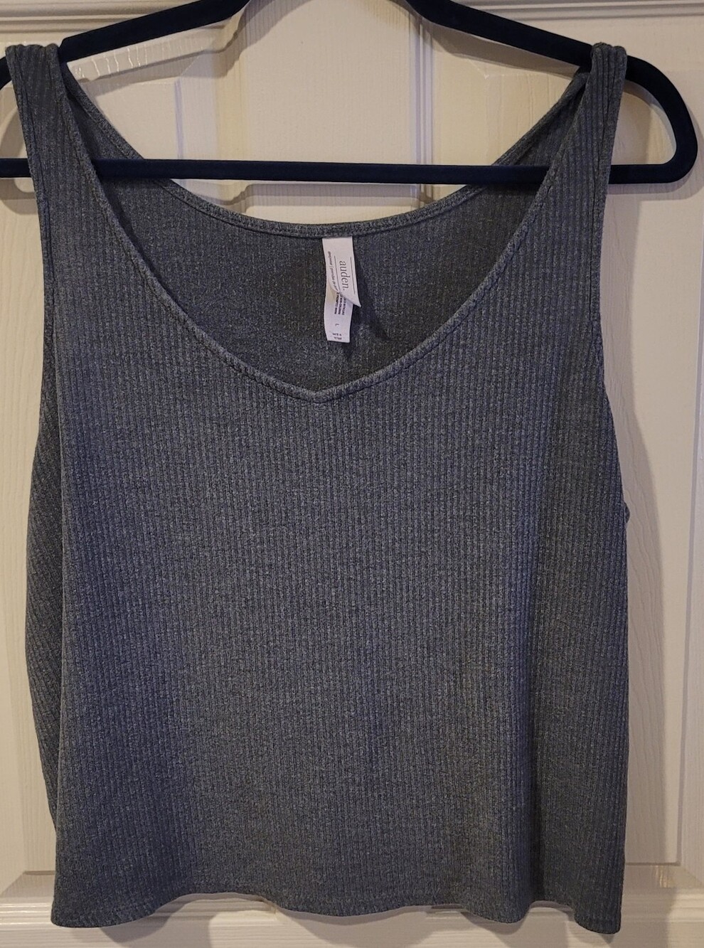 Auden Ribbed  Sleep Set in Gray - Picture 3 of 6